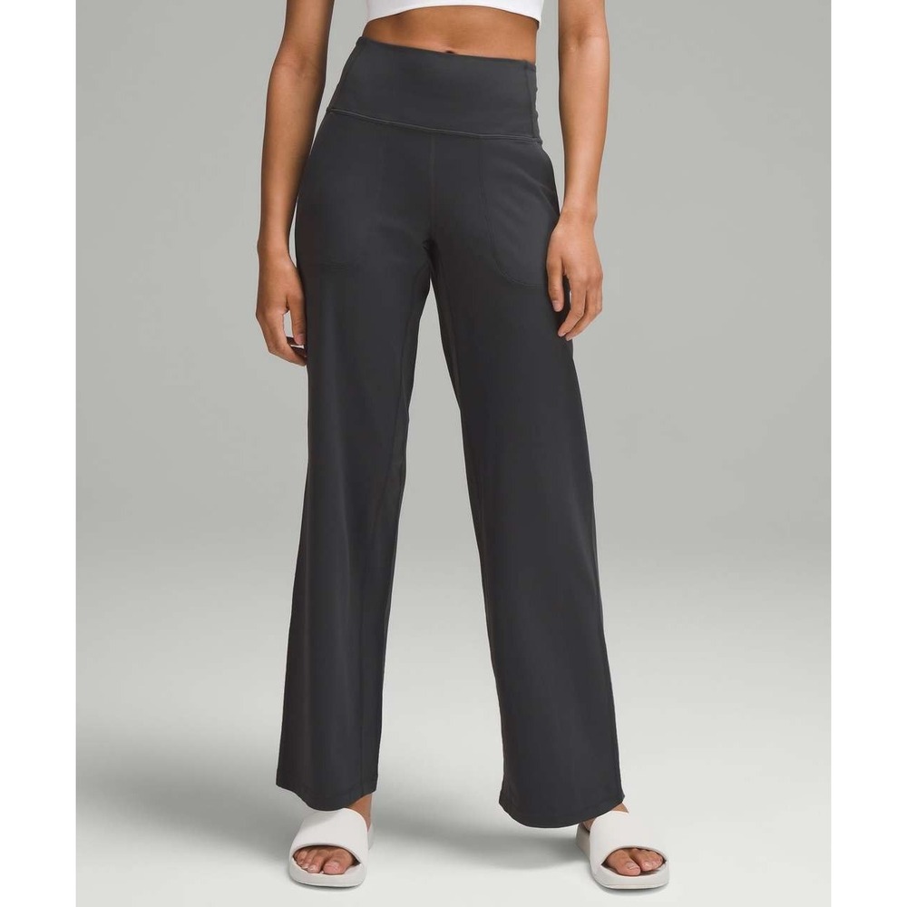 Lululemon Align High-Rise Wide-Leg Nulu Pant 31" in Graphite Grey Size 4